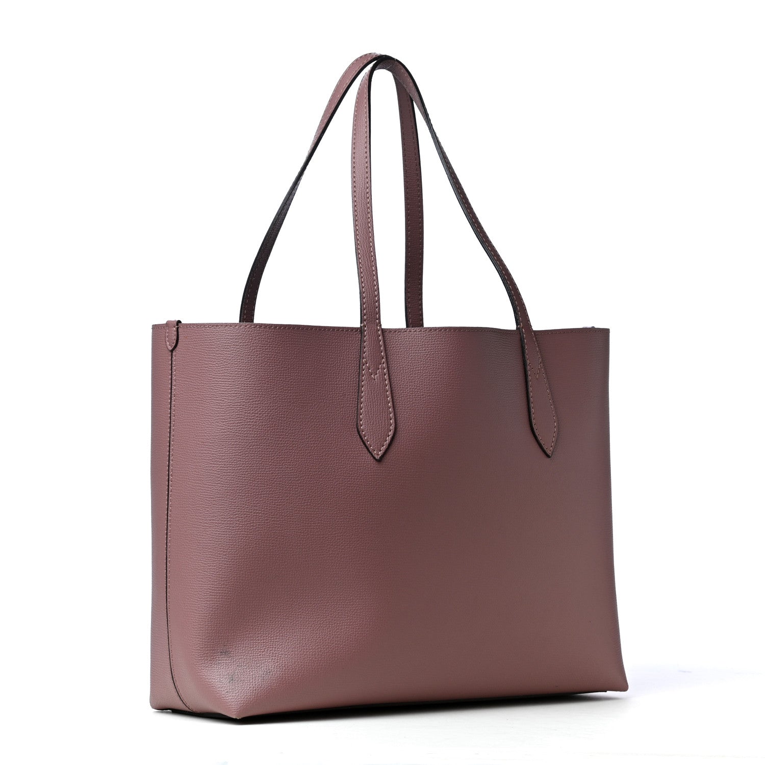 Burberry Grainy Calfskin Haymarket Check Medium Reversible Tote Light Elderberry 2 of 4