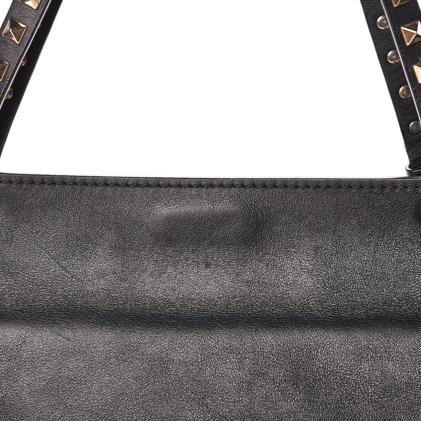 Vitello Medium Rockstud Tote Black