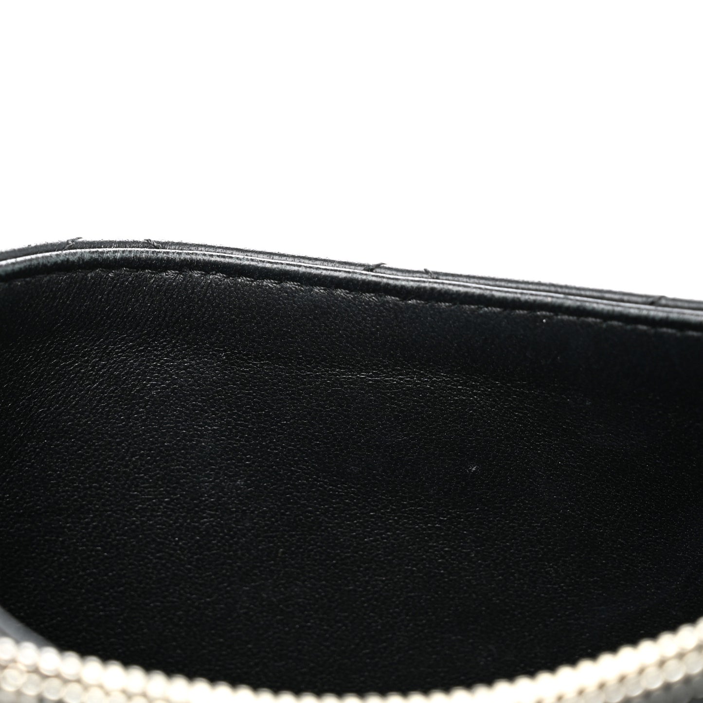 Lambskin Quilted Classic Zip Pouch Black