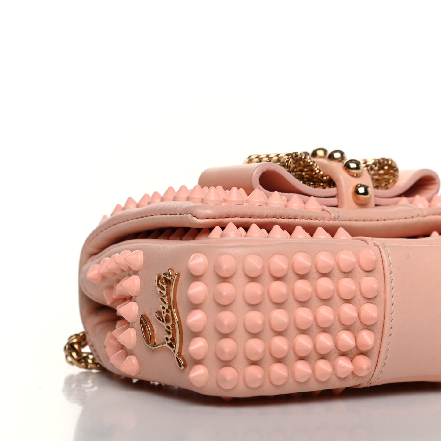 Calfskin Spiked Sweety Charity Crossbody Bag Jupon Pink