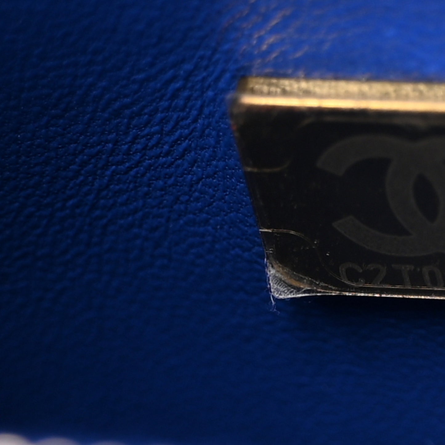 Caviar Quilted Small Coco Handle Flap Blue