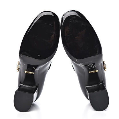 Gucci Vernice Crystal Lois Bee Mary Jane Pumps 37 Black 5 of 13
