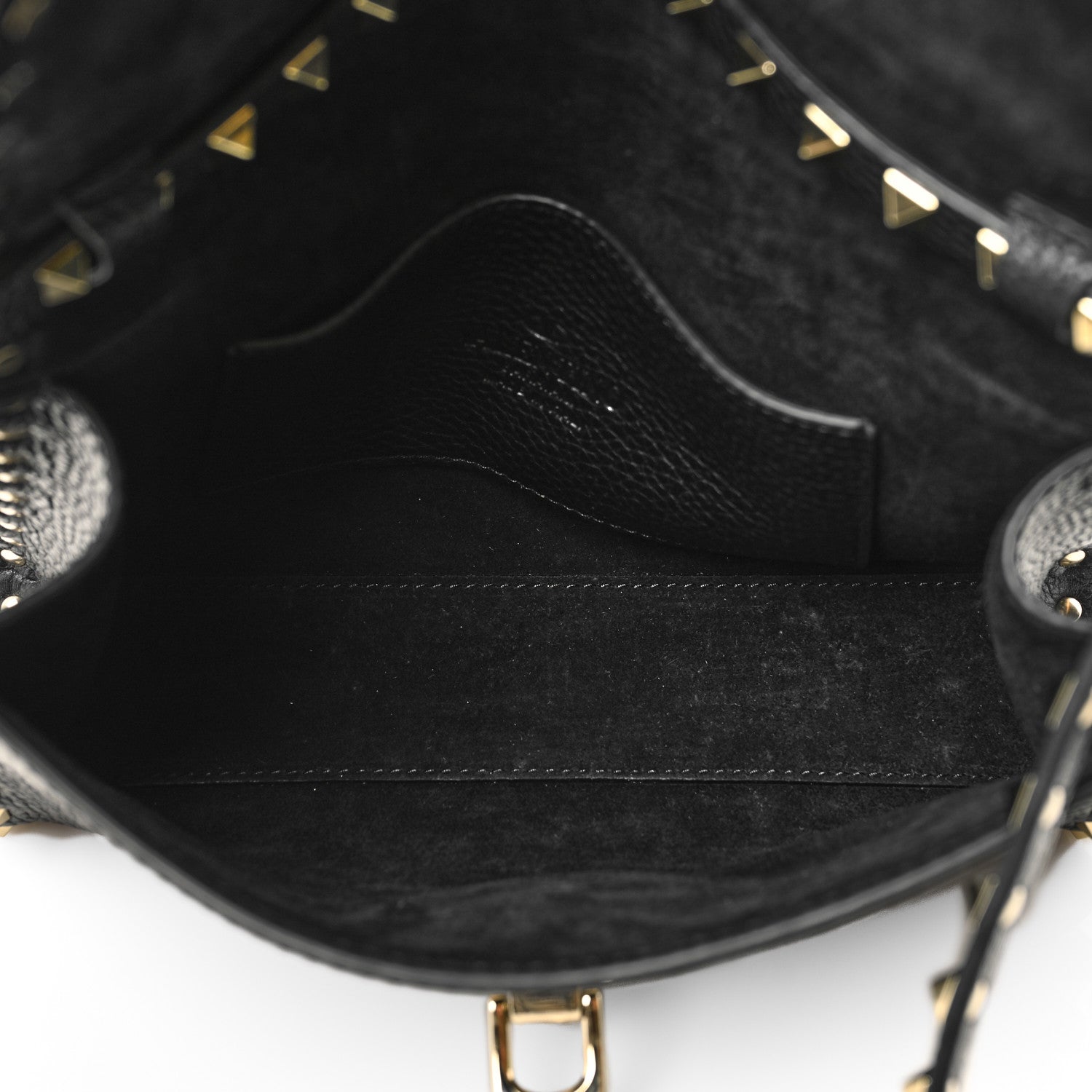 Valentino Garavani Pebbled Calfskin Medium Rockstud Flip Lock Crossbody Bag Black 5 of 9