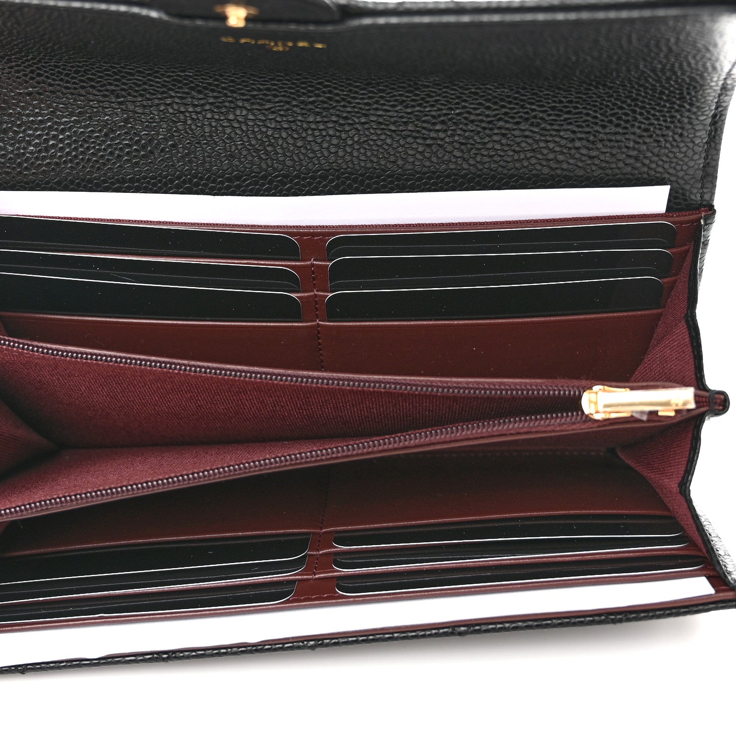 Chanel Caviar Quilted Large Gusset Flap Wallet Black 5 of 7