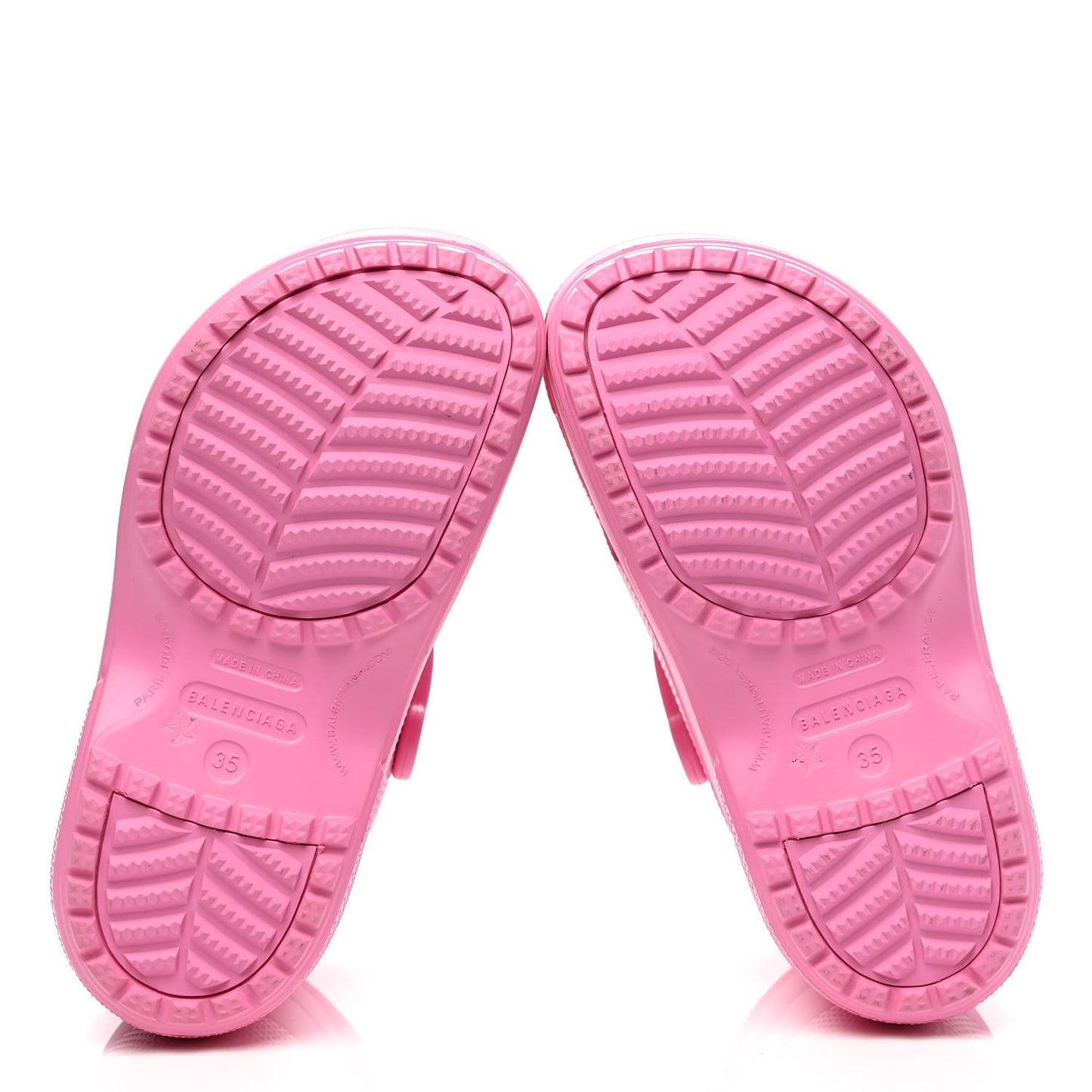 X CROCS Rubber Textured Womens Platform Sandals 35 Rose Bonbon