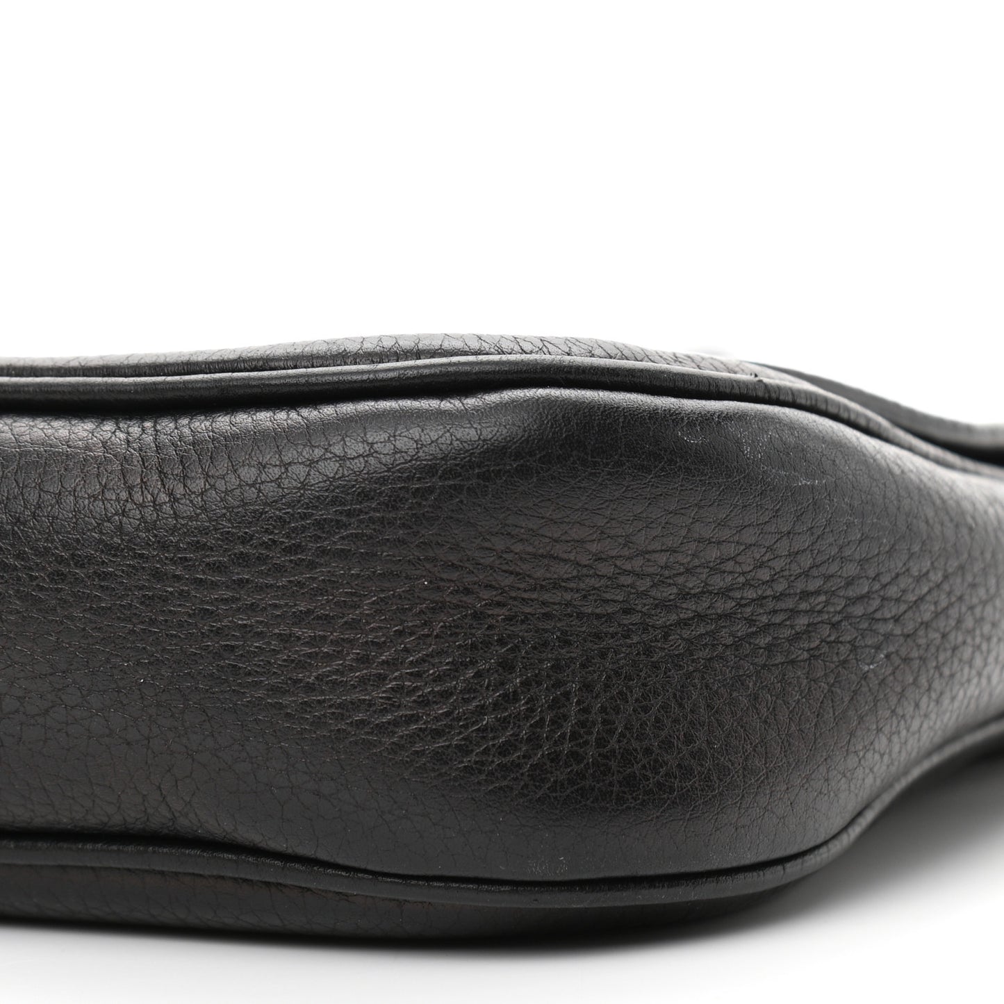 Pebbled Calfskin Medium Soho Flap Crossbody Black