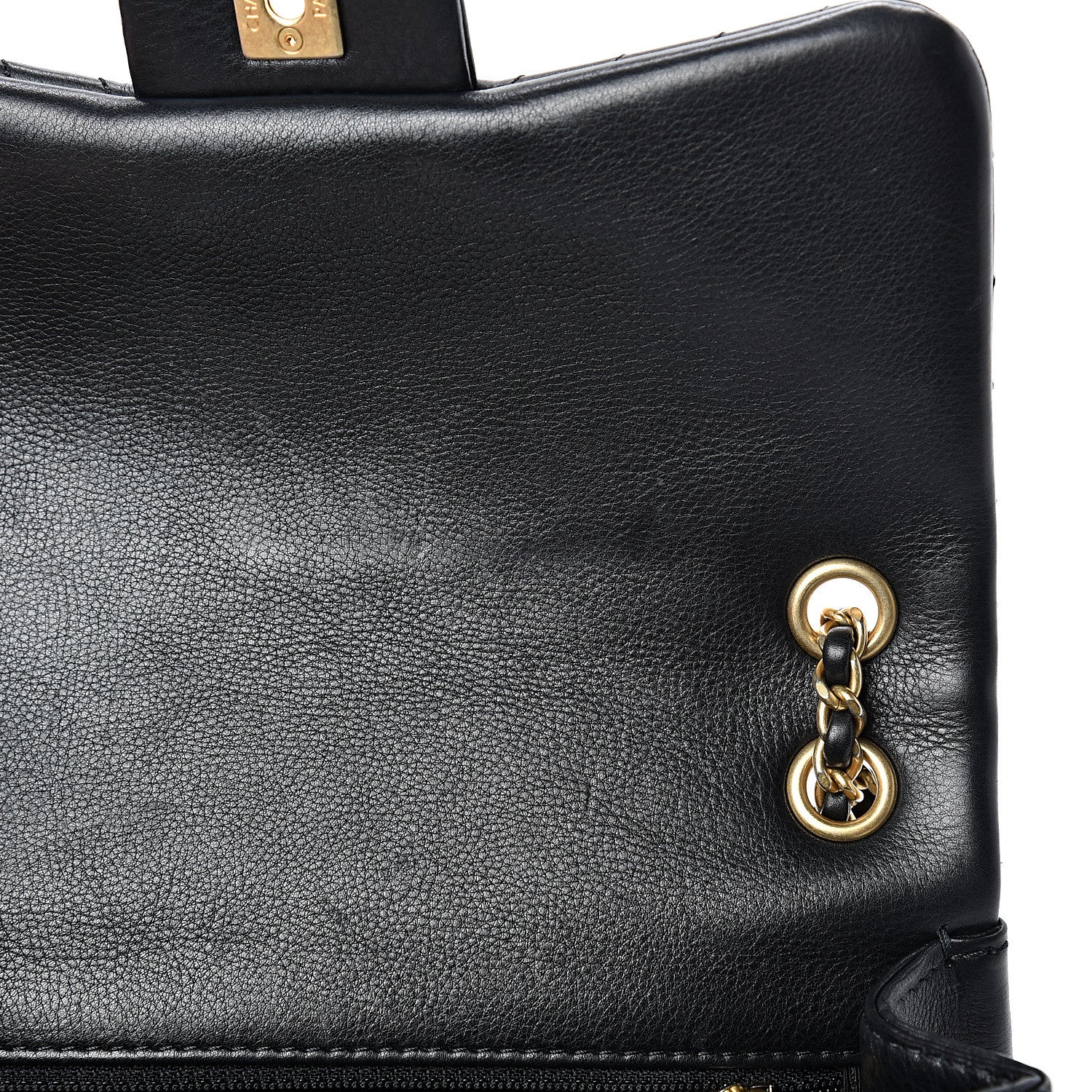 Chanel Calfskin Chevron Quilted Mini Rock The Corner Flap Black 11 of 13