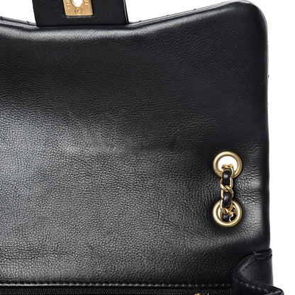 Chanel Calfskin Chevron Quilted Mini Rock The Corner Flap Black 11 of 13