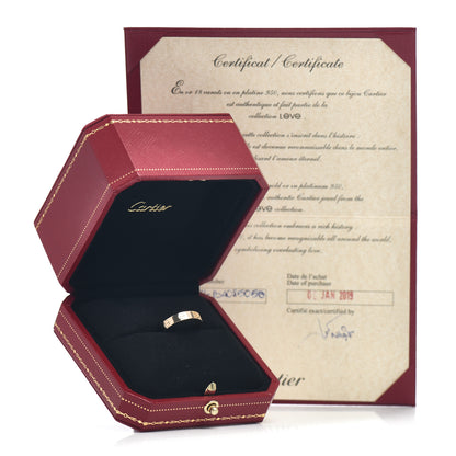 Cartier 18K Pink Gold 3.5mm LOVE Wedding Band Ring 50 5.25 5 of 5