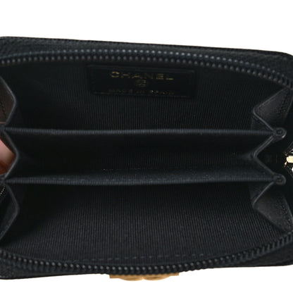 Chanel Caviar Quilted Boy Zip Around Coin Purse Wallet Black 5 of 10