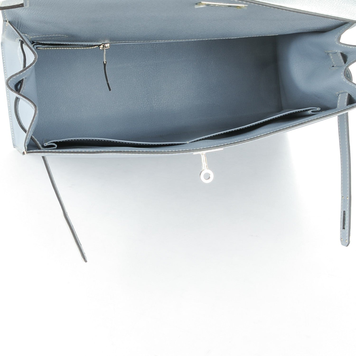 Hermes Epsom Kelly Sellier 35 Bleu Lin 8 of 26