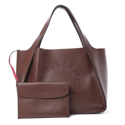 Stella McCartney Eco Alter Nappa East West Perforated Tote Brown 1 of 11