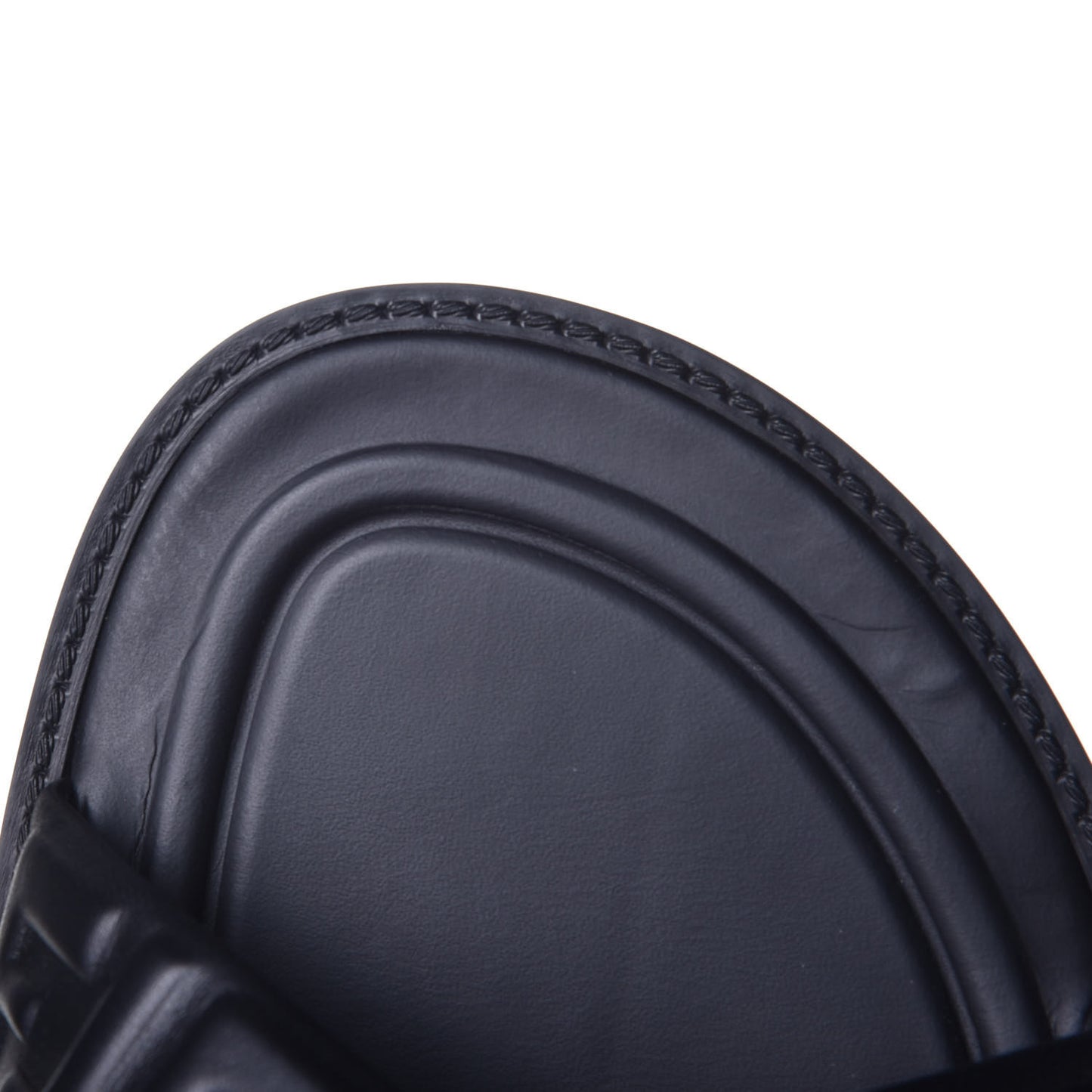 Nappa FF Embossed Mens Criss Cross Slide Sandals 6 Black