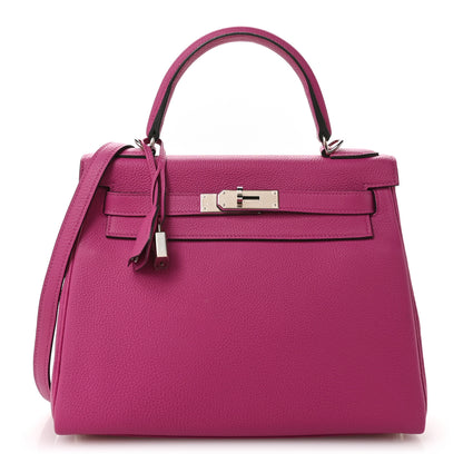 Hermes Togo Kelly Retourne 28 Rose Pourpre 1 of 11