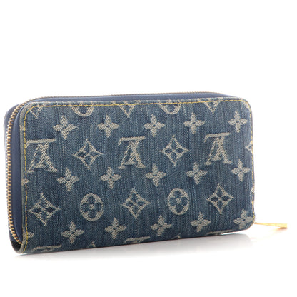 Louis Vuitton Denim Zippy Wallet Blue 3 of 7