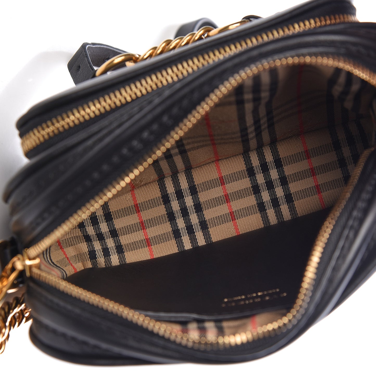 Smooth Calfskin 1983 Knight Check Link Camera Bag Black