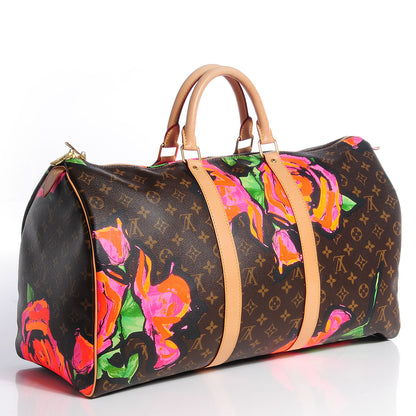 Louis Vuitton Monogram Roses Keepall 50 3 of 7