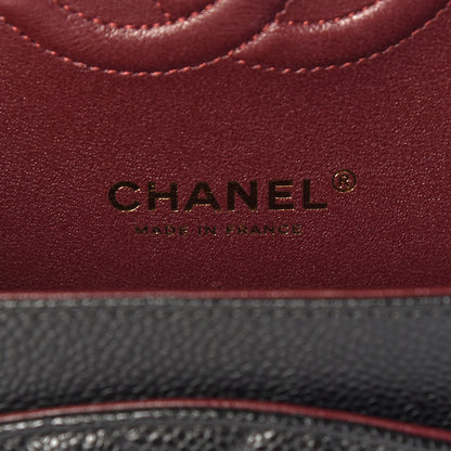 Chanel Caviar Quilted Medium Double Flap Black 6 of 10