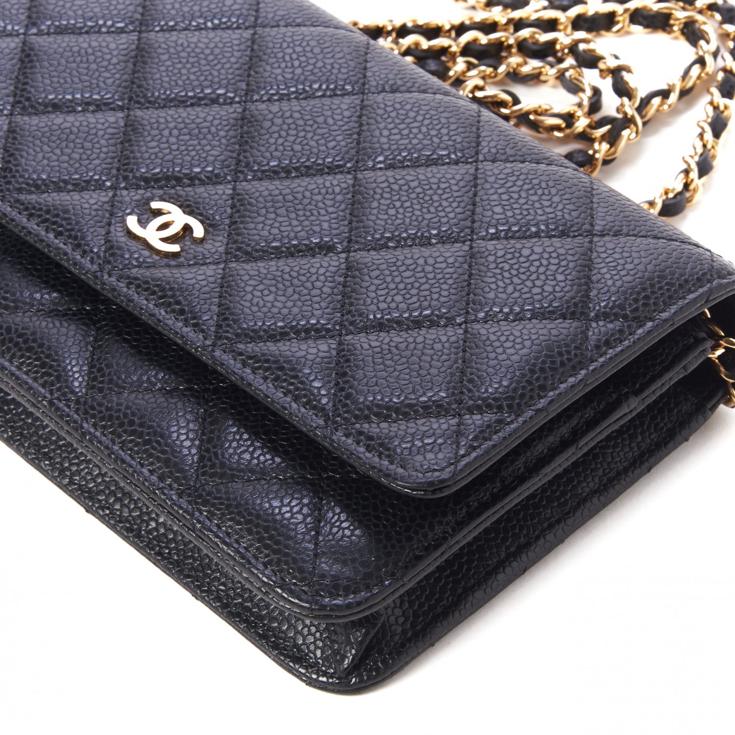 Chanel Caviar Quilted Wallet On Chain WOC Black 8 of 11