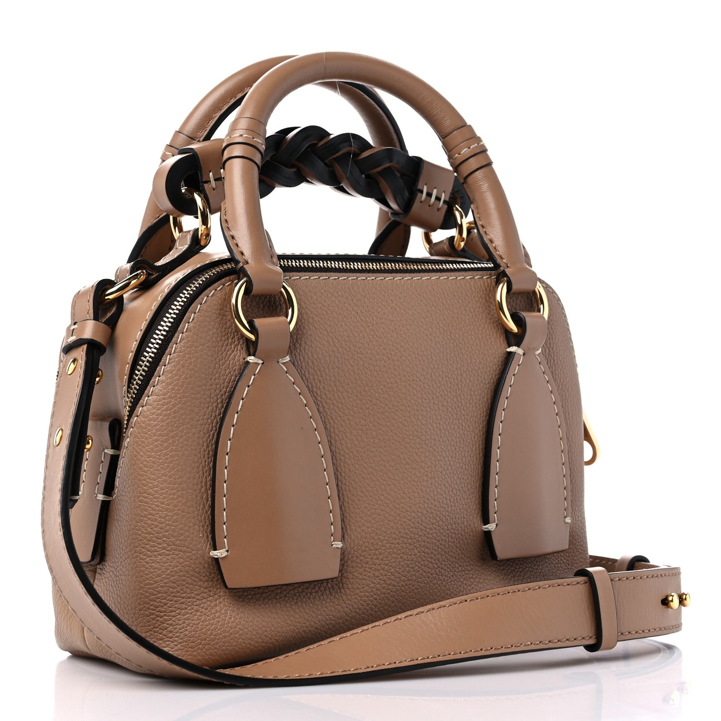 Calfskin Small Daria Cement Brown