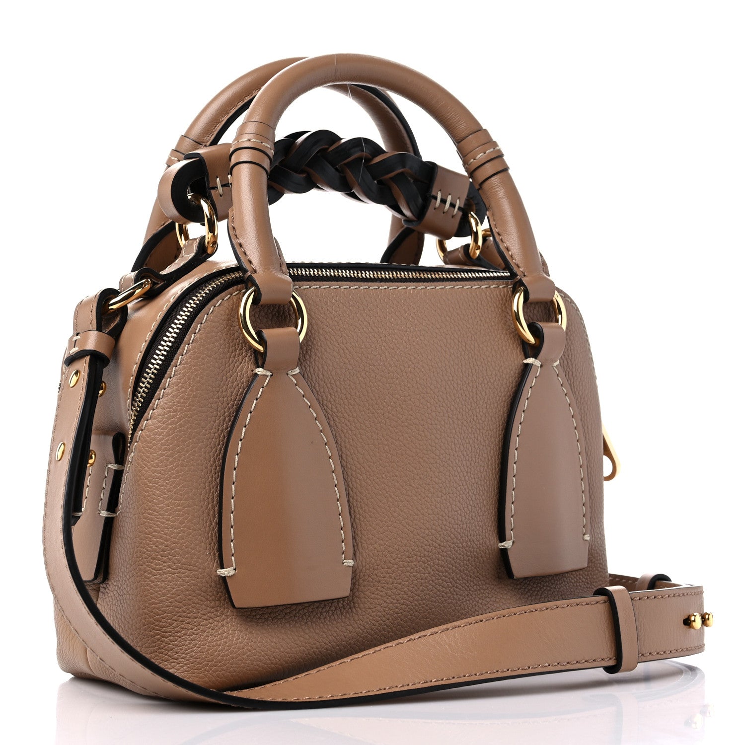 Chloe Calfskin Small Daria Cement Brown 4 of 10