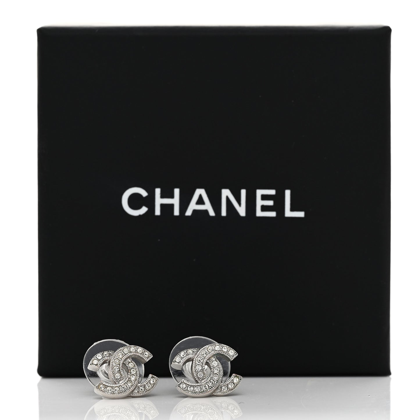 Crystal Mini Timeless CC Earrings Silver