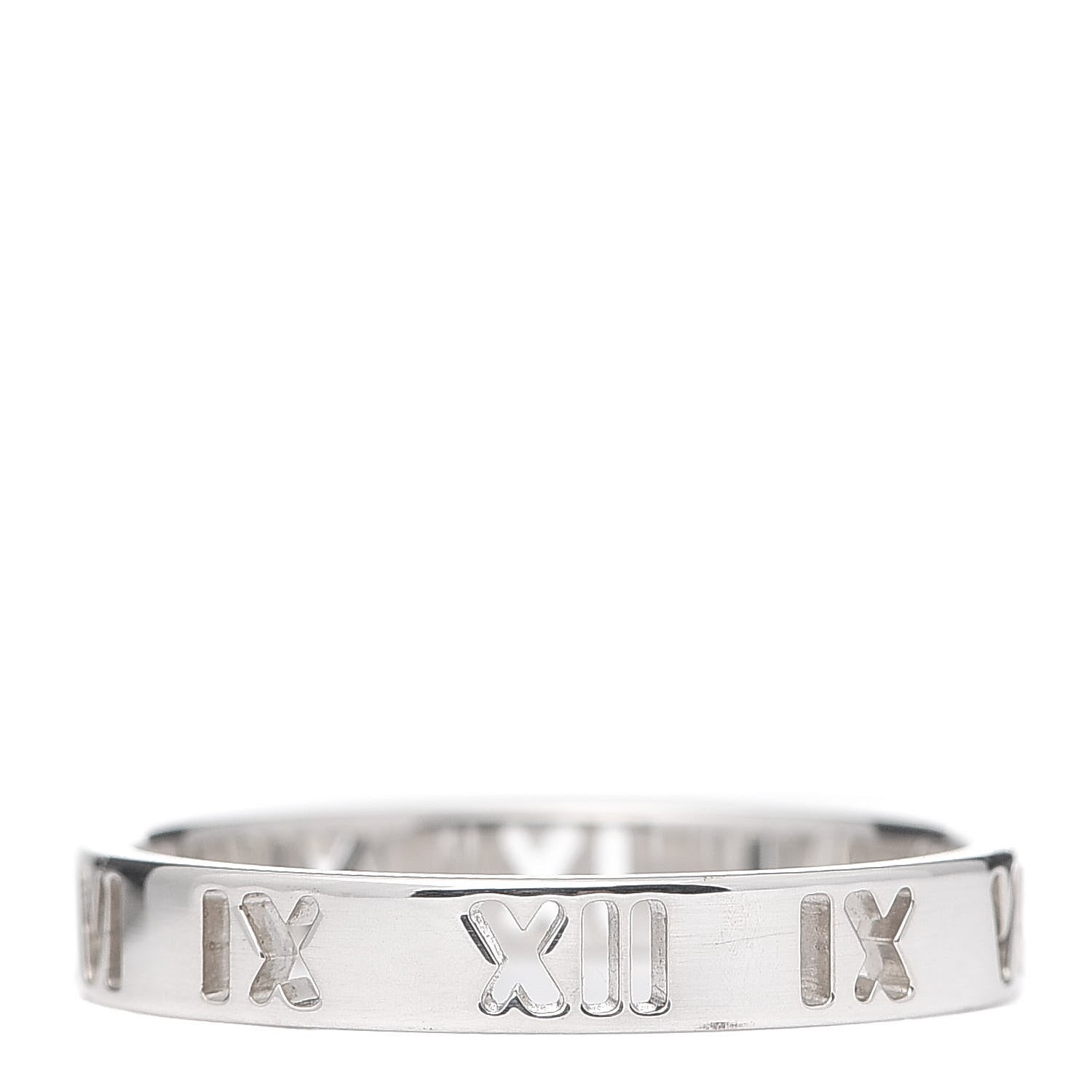 Tiffany Sterling Silver Narrow Atlas Pierced Ring 60 9.25 1 of 5