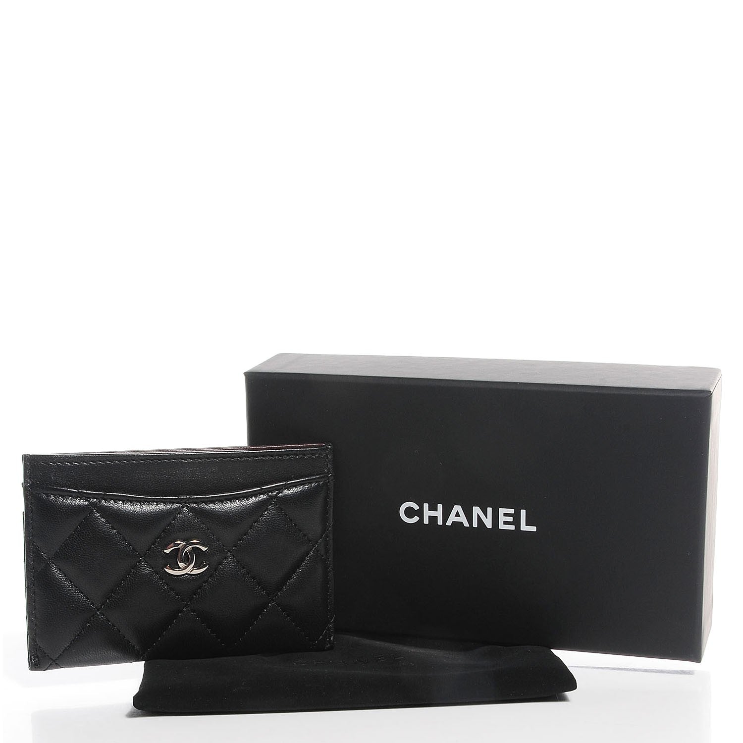 Chanel Lambskin Quilted Card Holder Black 5 of 9