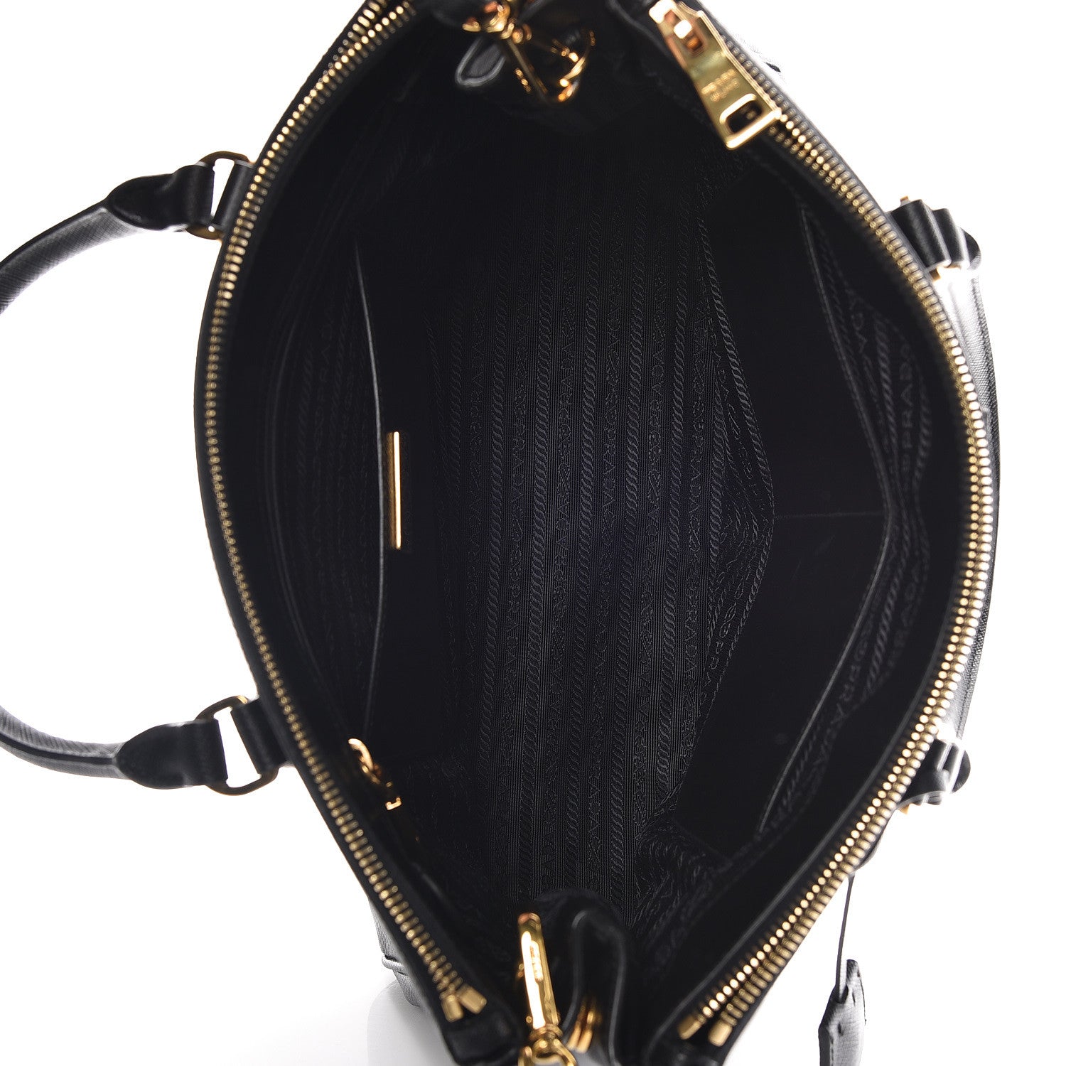 Prada Saffiano Medium Galleria Double Zip Tote Black 8 of 13