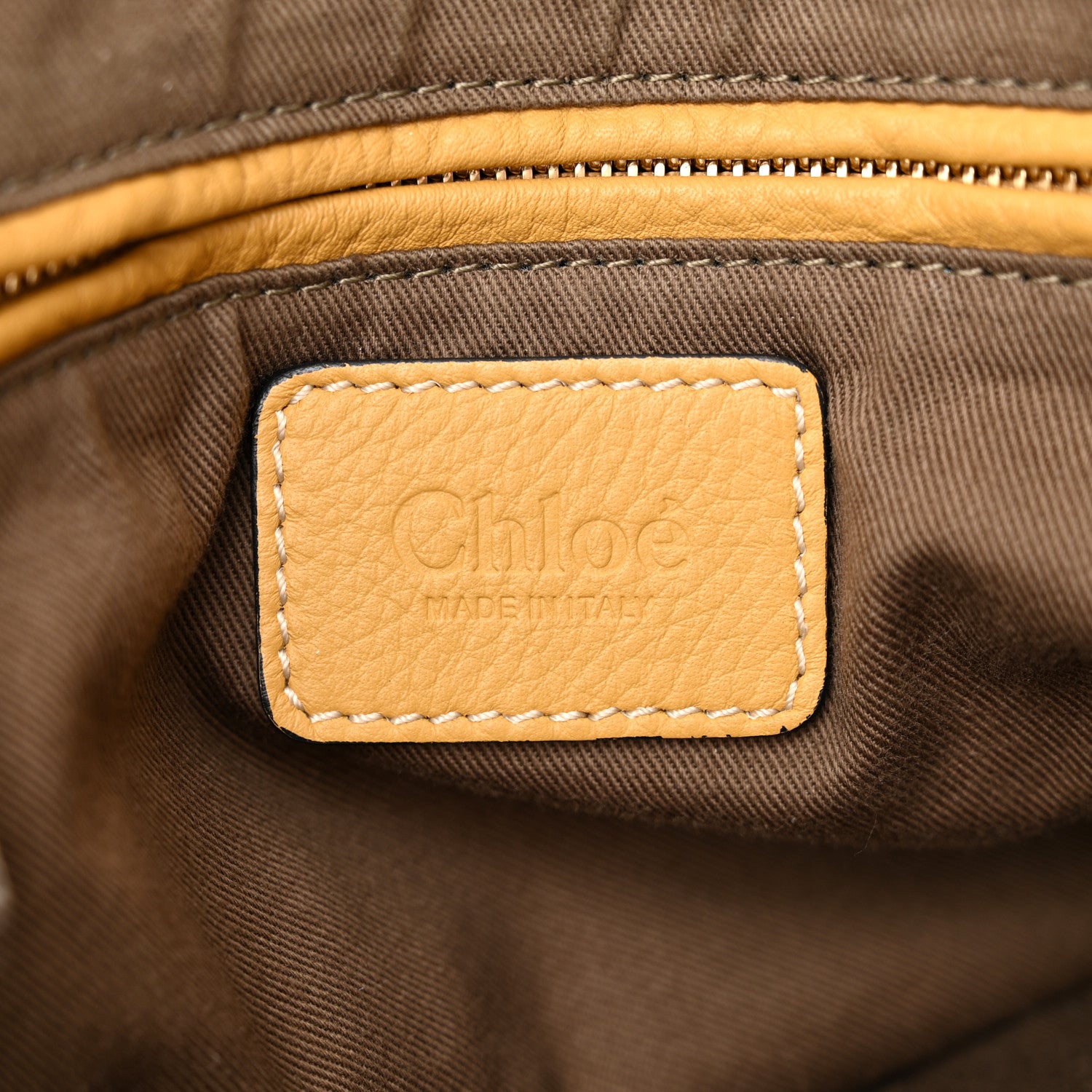 Chloe Calfskin Medium Marcie Satchel Curry Yellow 6 of 10