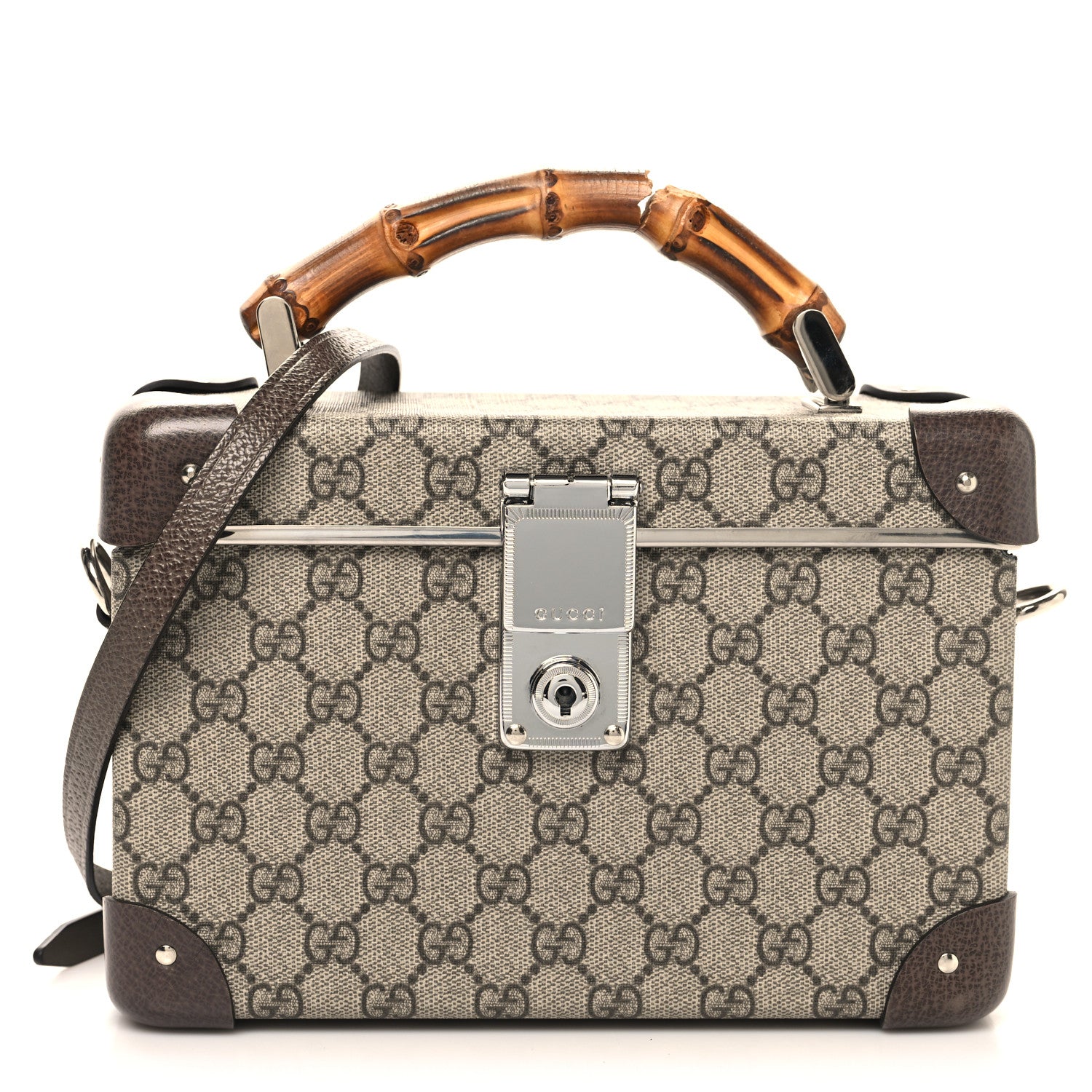 Gucci GG Supreme Monogram Globe-Trotter Beauty Case Brown 1 of 14