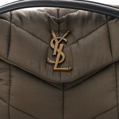 Saint Laurent Nylon Quilted Small Loulou Puffer Monogram Chain Satchel Military Green 8 of 10
