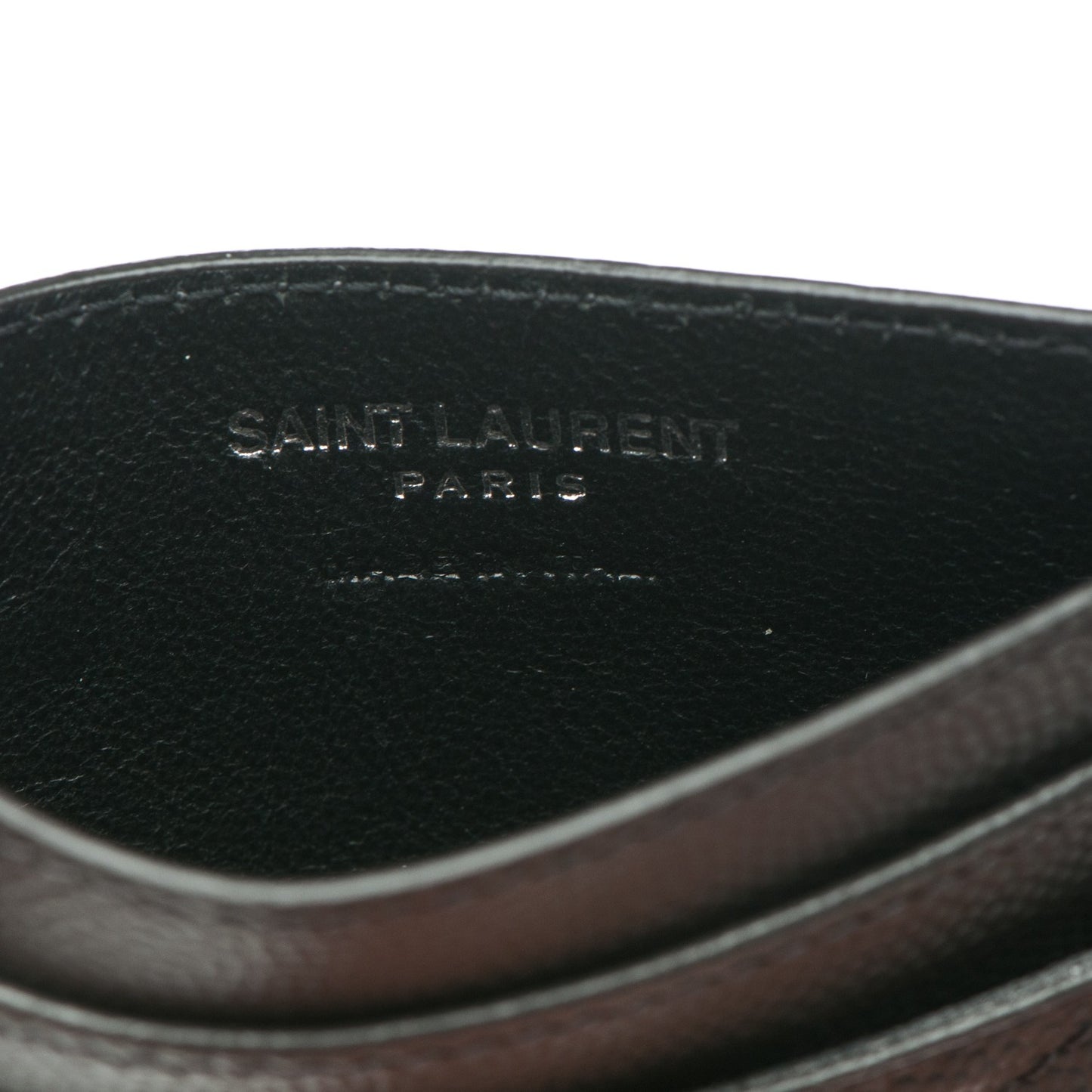 Grain De Poudre Matelasse Chevron Monogram Card Case Coal