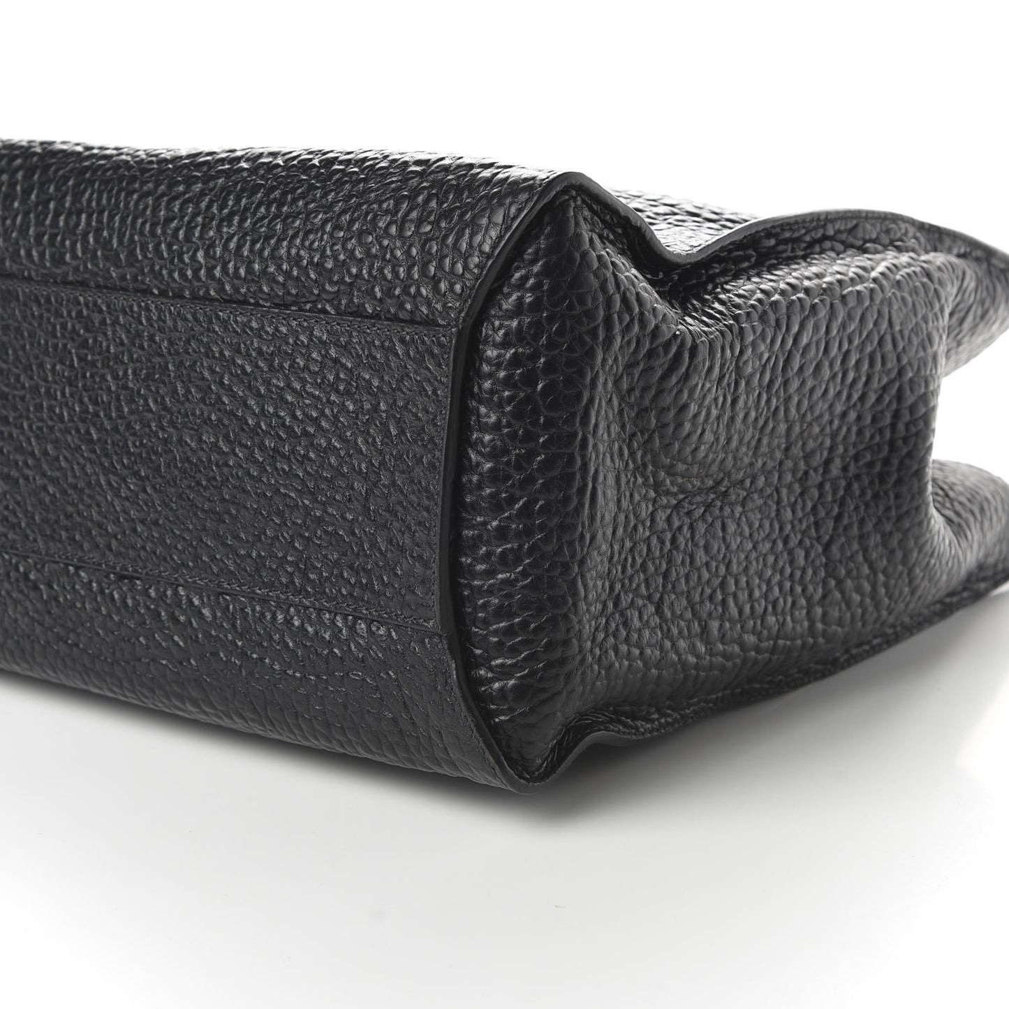 Signature Grain Medium Woodbury Tote Black
