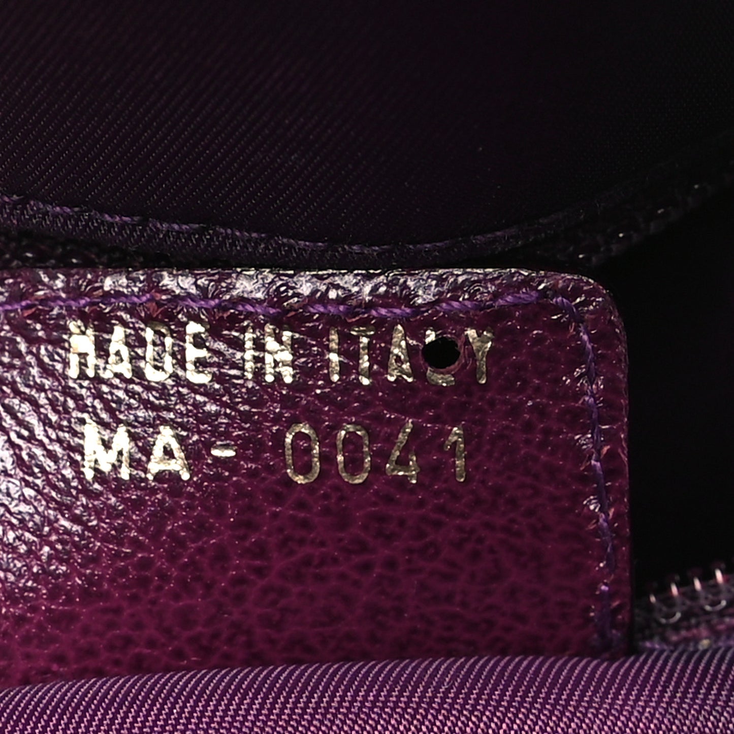 Calfskin Mini Saddle Bowler Purple