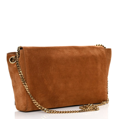Saint Laurent Smooth Calfskin Suede Medium Reversible Monogram Kate Satchel Light Ochre 3 of 21