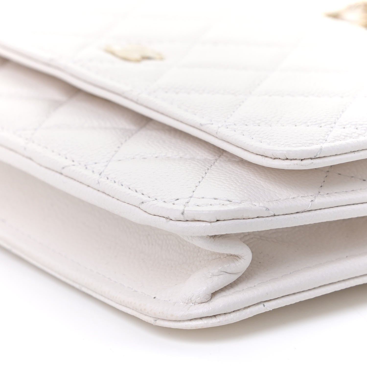 Chanel Caviar Quilted Wallet On Chain WOC White 10 of 11