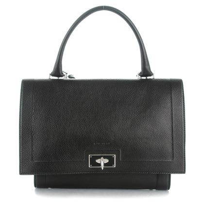Givenchy Grained Calfskin Small Shark Lock Satchel Black 1 of 7
