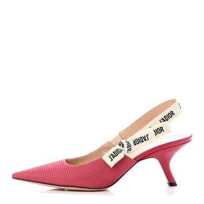 Christian Dior Technical Canvas Ribbon J Adior Slingback 65mm Pumps 41 Dusty Pink 1 of 4