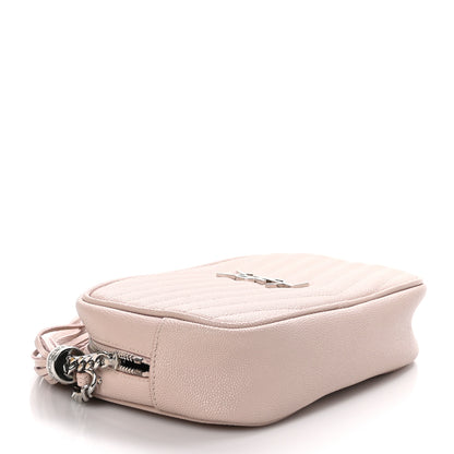 Saint Laurent Grain De Poudre Matelasse Monogram Mini Lou Camera Bag Marble Pink 4 of 10