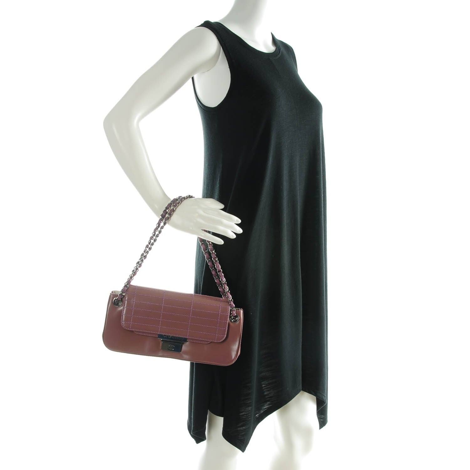 Chanel Glazed Calfskin Stitched Accordion Flap Pink 8 of 15
