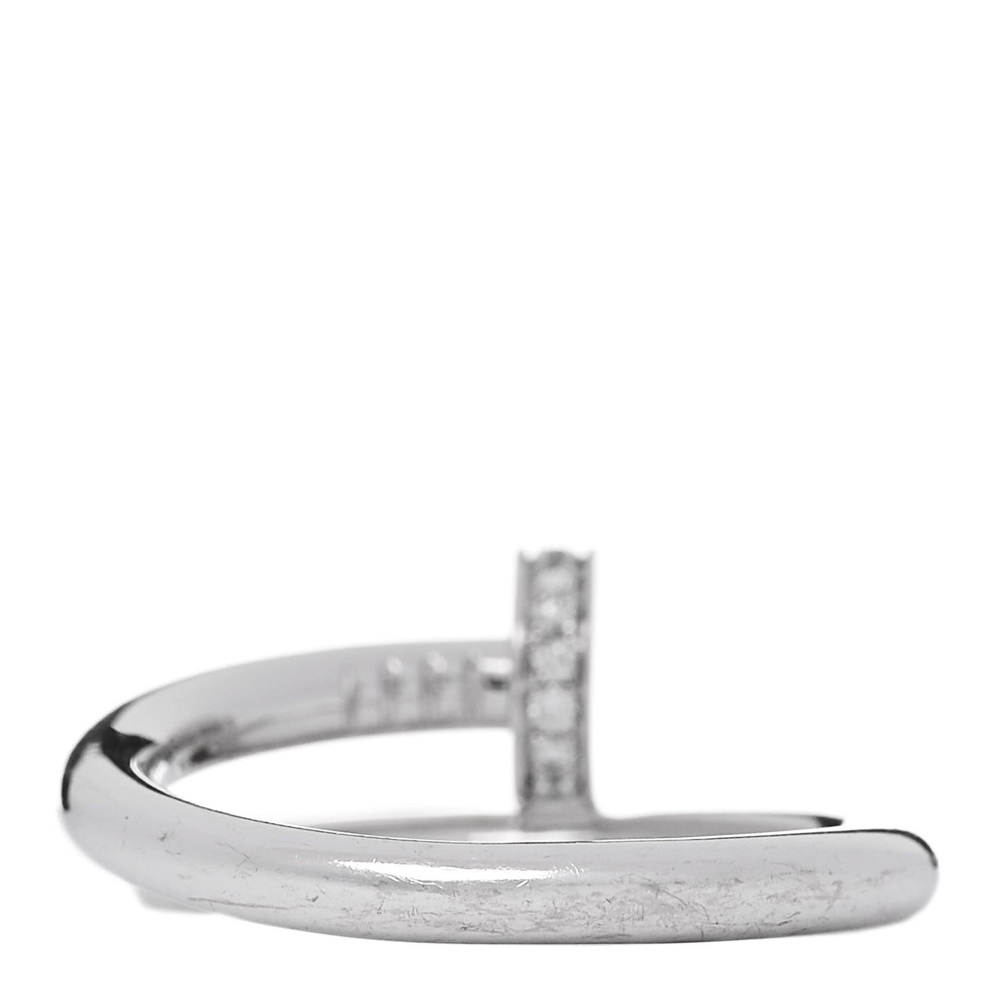 18K White Gold Diamond Juste Un Clou Ring 58 8.25