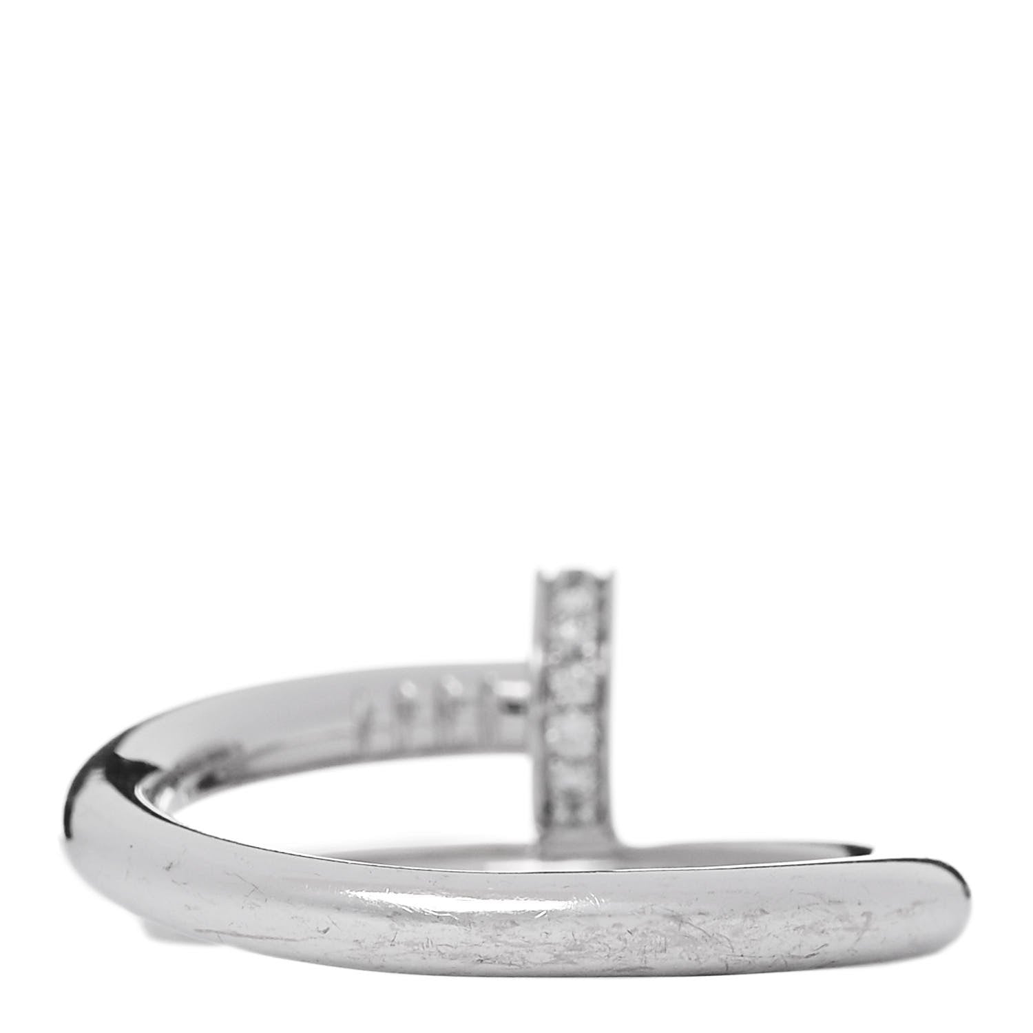 Cartier 18K White Gold Diamond Juste Un Clou Ring 58 8.25 3 of 6