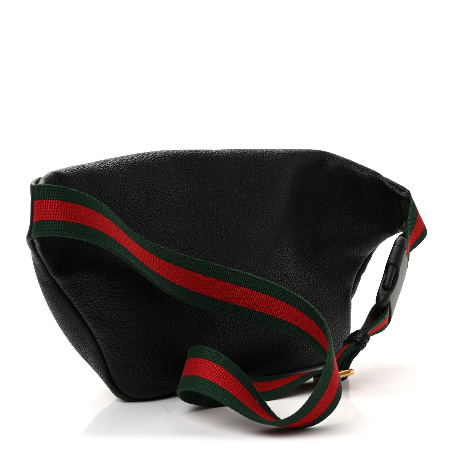 Grained Calfskin Logo Belt Bag Black