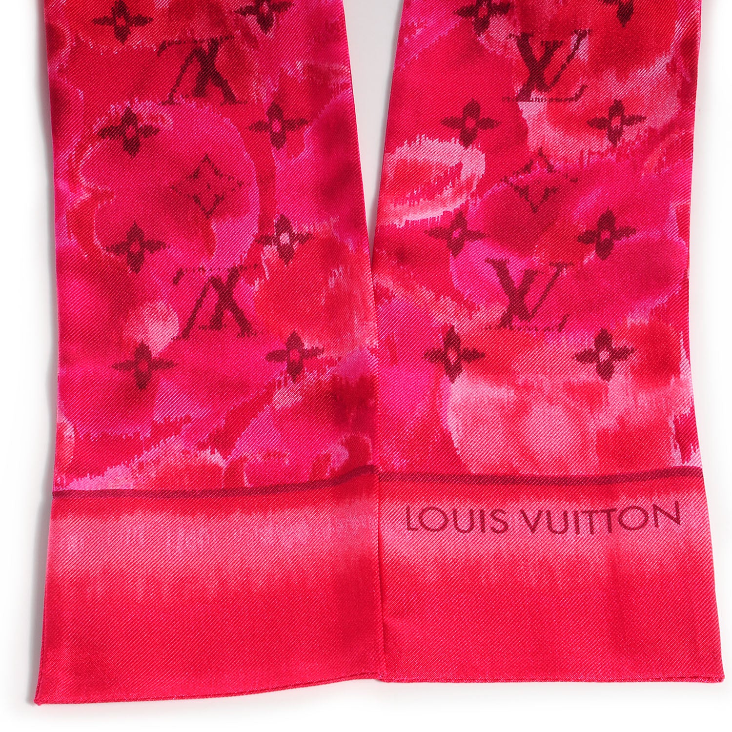 Louis Vuitton Silk Monogram Ikat Summer Bandeau Rose Indien 3 of 5