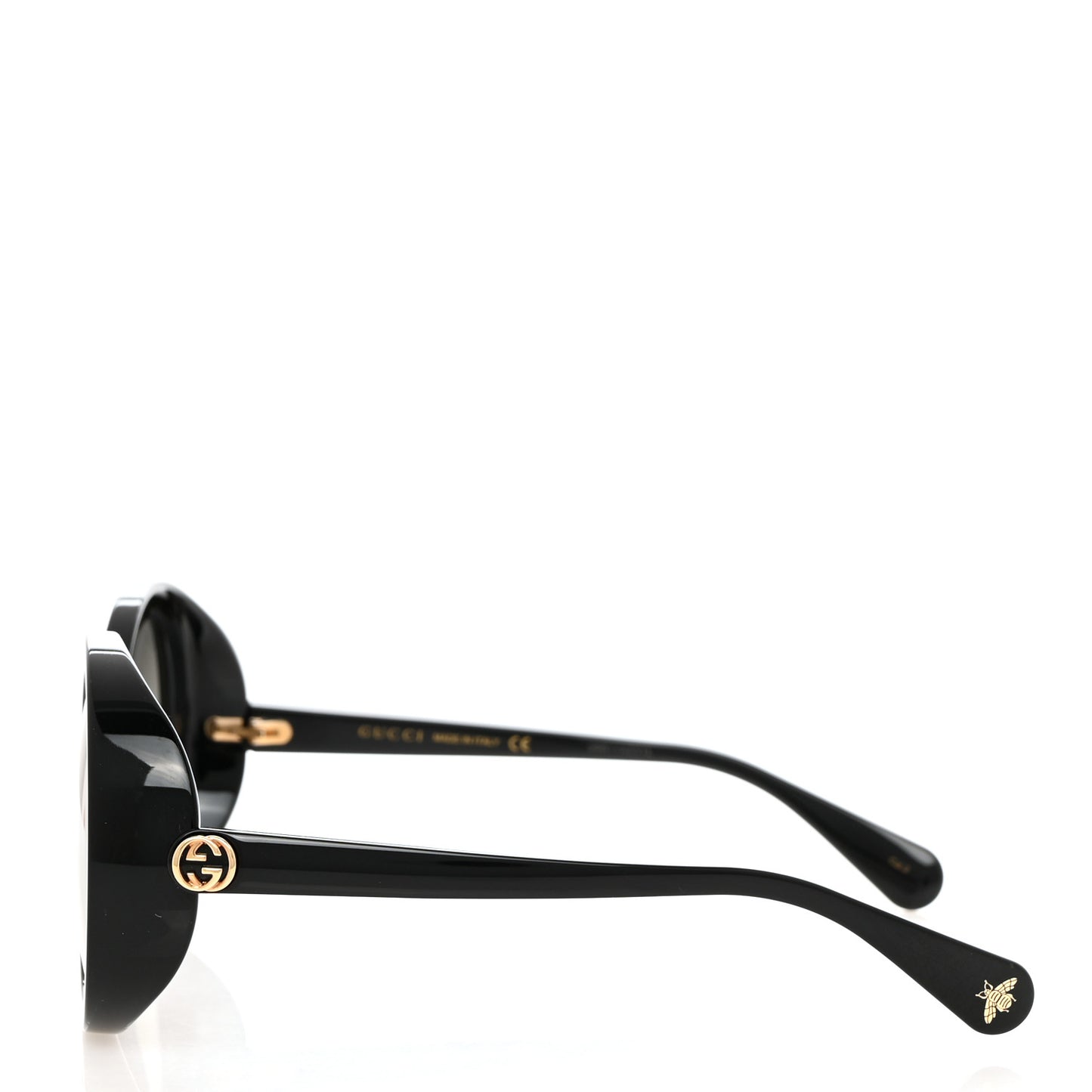 Acetate Round GG Sunglasses GG0367S Black