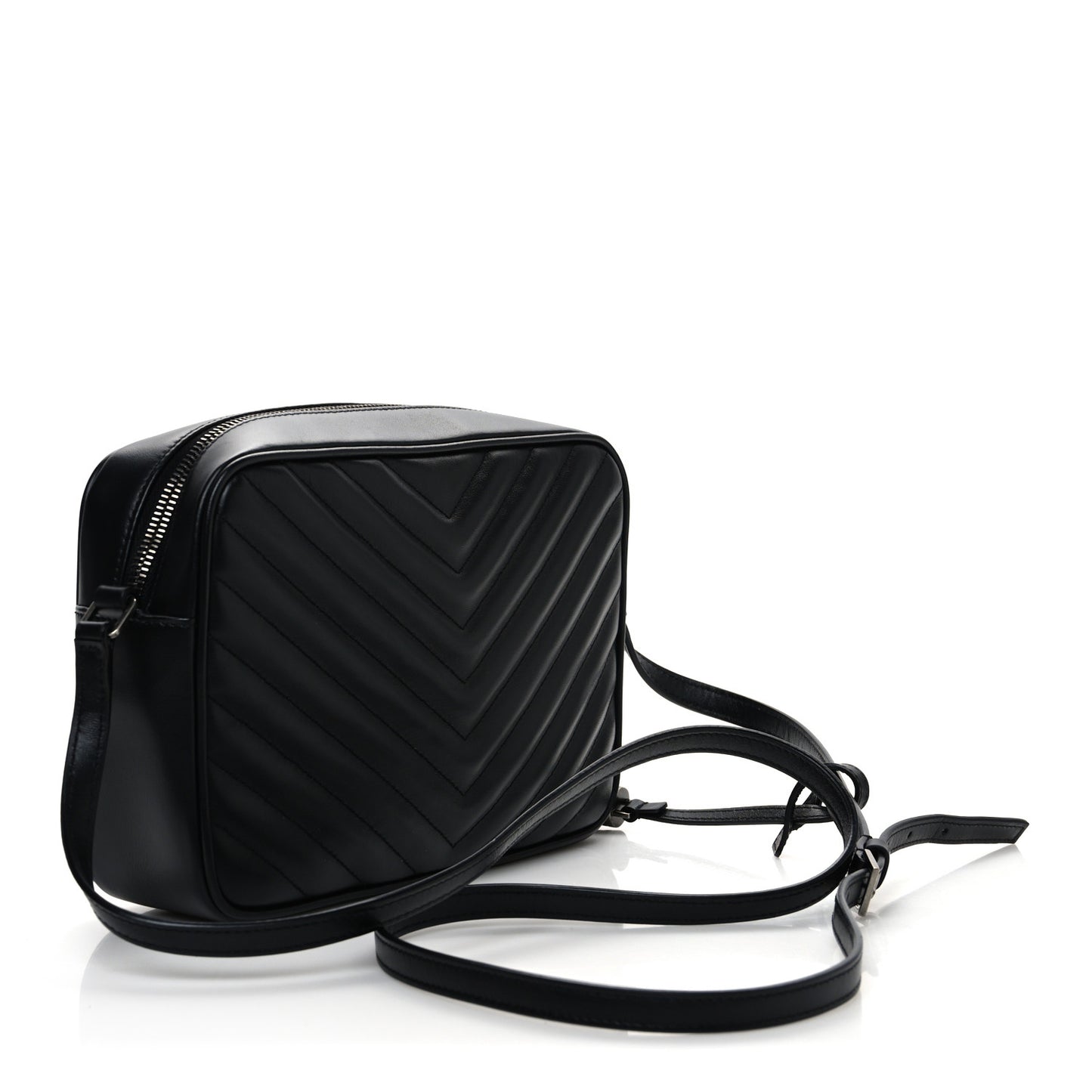 Calfskin Matelasse Monogram Lou Camera Bag Black