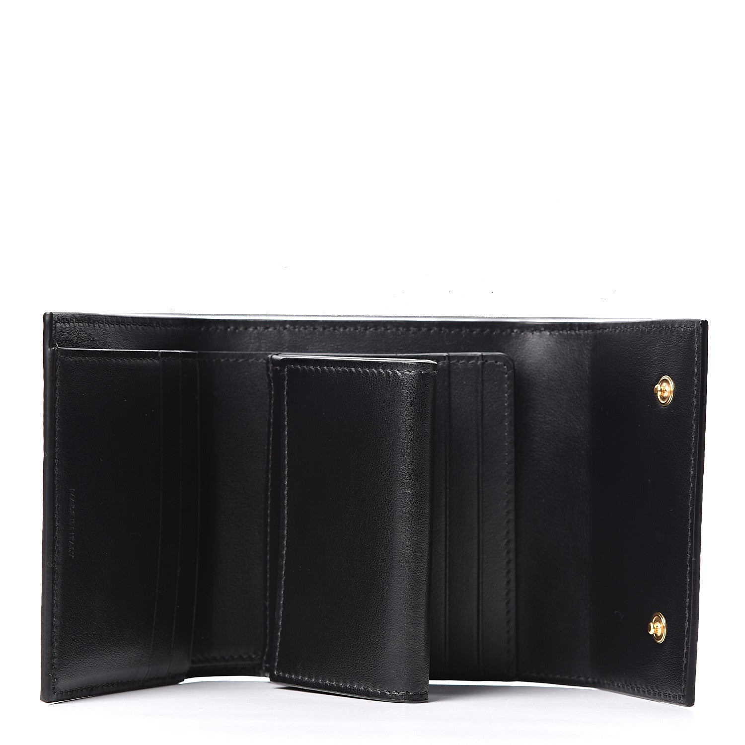 Celine Grained Calfskin Small Multifunction Folded Wallet Black 4 of 9