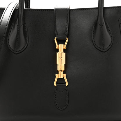 Gucci Boarded Plutone Calfskin Medium Jackie 1961 Tote Black 8 of 10