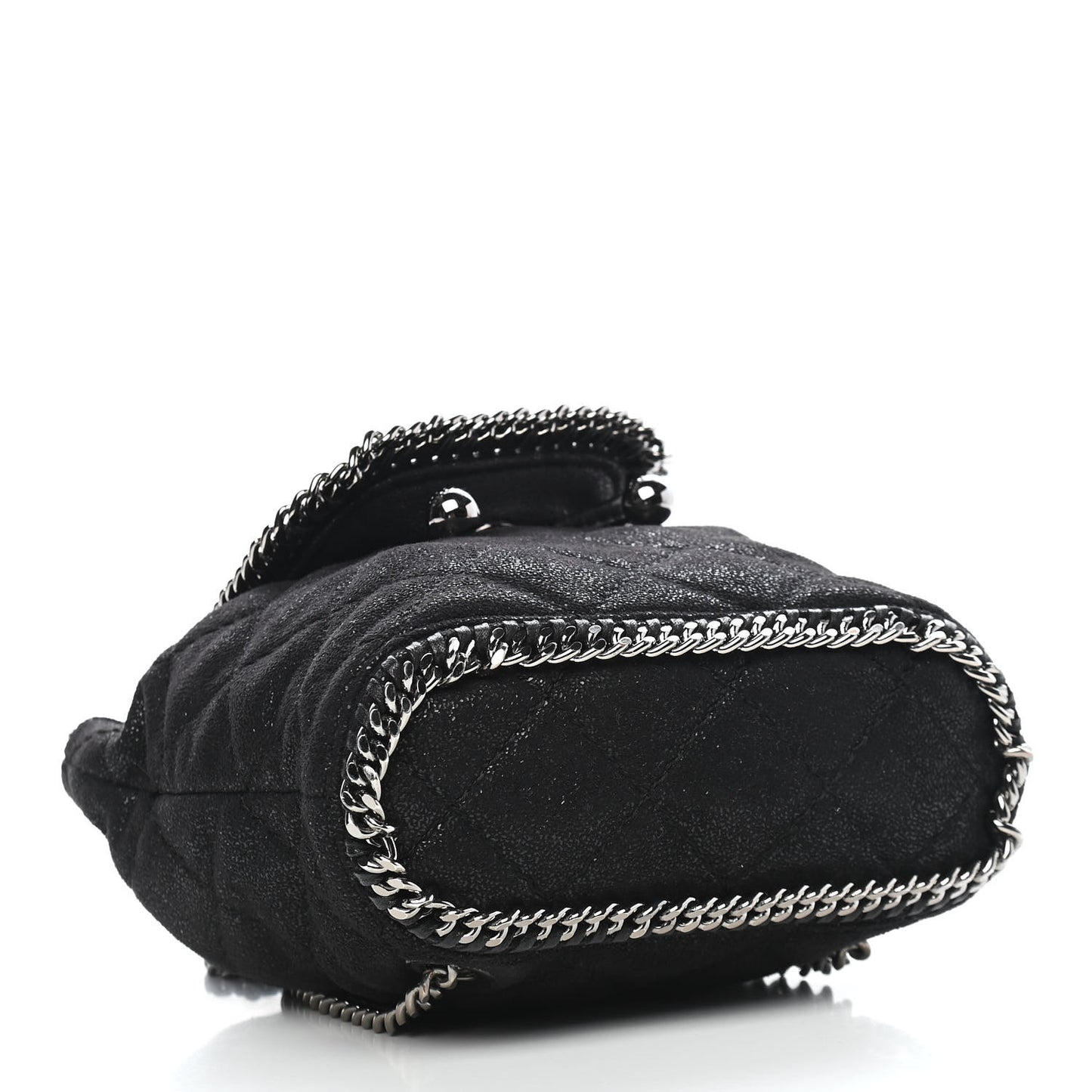 Shaggy Deer Quilted Mini Falabella Backpack Black